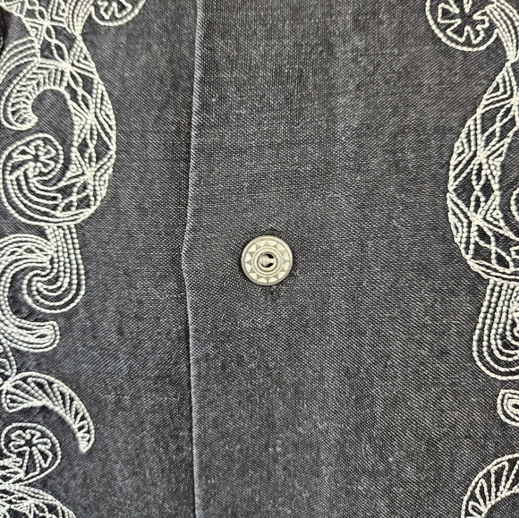 Vintage International Male Western Embroidered Rope Button Down Shirt Medium L8 - Picture 4 of 11